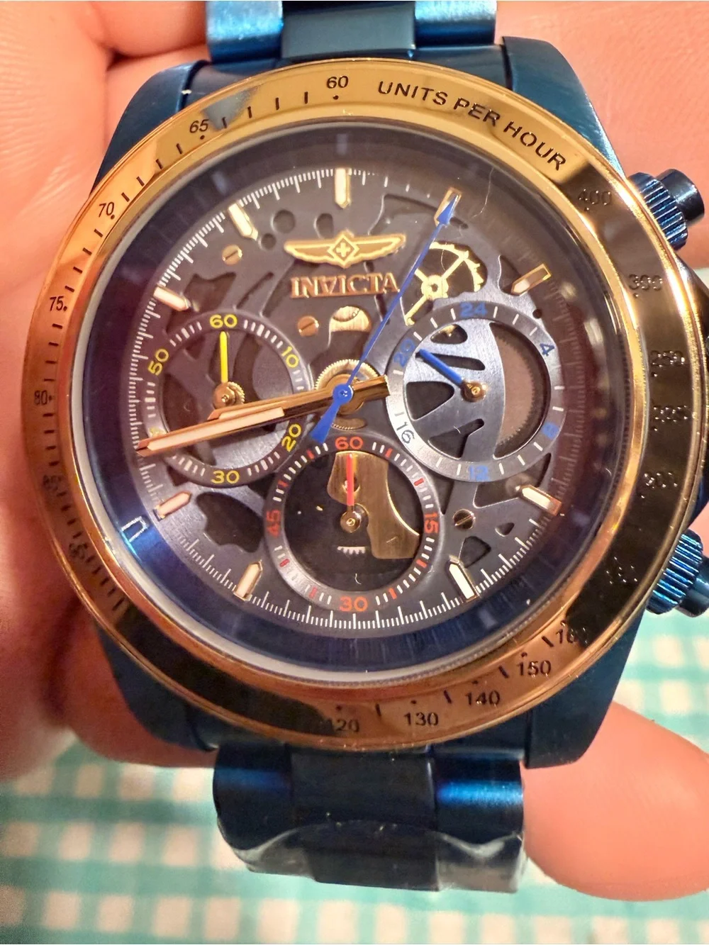 Invicta Speedway “Blue Label” Exoprix Men's Watch - 39.5mm, Blue (51032)